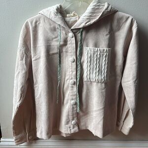 Hem & thread soft jacket cardigan hoodie sz S